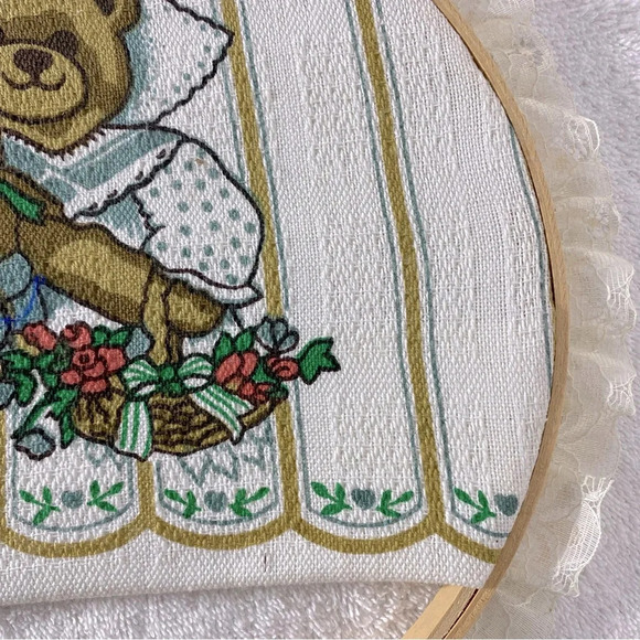 Vintage Handmade  Teddy Bear Wall Art - Picture 5 of 7